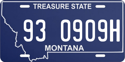 MT license plate 930909H