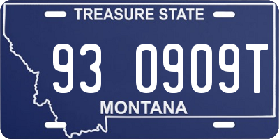 MT license plate 930909T