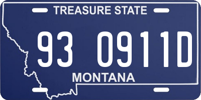 MT license plate 930911D