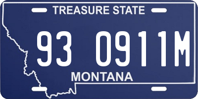 MT license plate 930911M