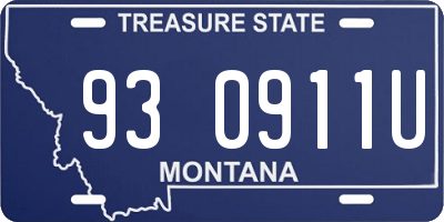 MT license plate 930911U