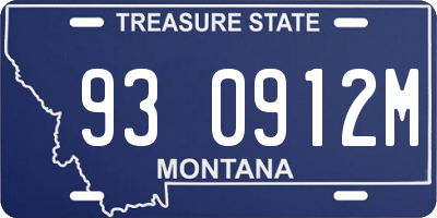 MT license plate 930912M