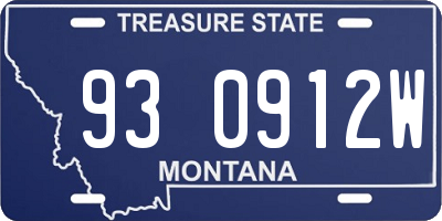 MT license plate 930912W