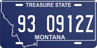 MT license plate 930912Z