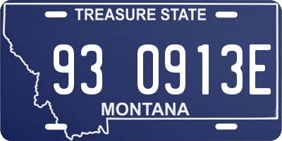 MT license plate 930913E