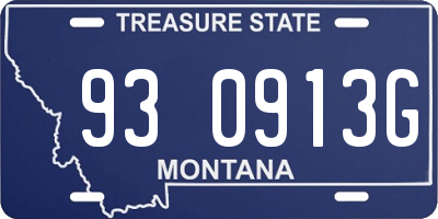 MT license plate 930913G