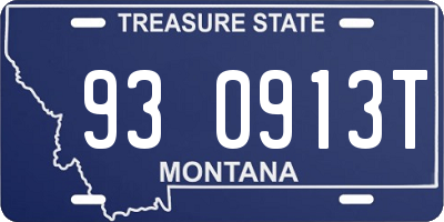 MT license plate 930913T