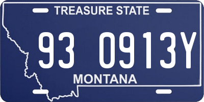 MT license plate 930913Y
