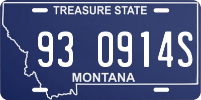 MT license plate 930914S