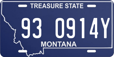 MT license plate 930914Y