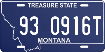 MT license plate 930916T
