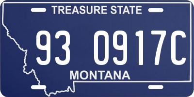 MT license plate 930917C