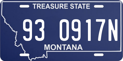 MT license plate 930917N