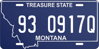 MT license plate 930917Q
