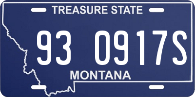 MT license plate 930917S