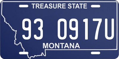 MT license plate 930917U