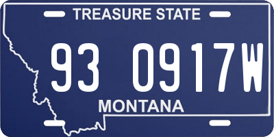 MT license plate 930917W
