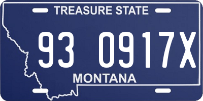 MT license plate 930917X