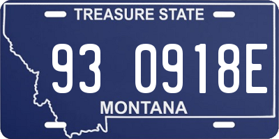 MT license plate 930918E