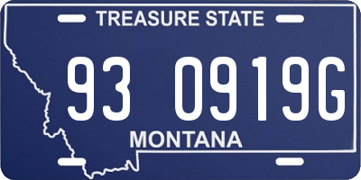MT license plate 930919G