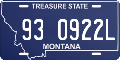 MT license plate 930922L