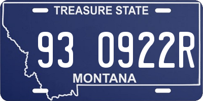 MT license plate 930922R