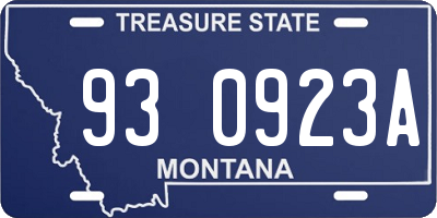 MT license plate 930923A