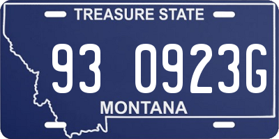 MT license plate 930923G