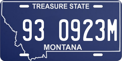 MT license plate 930923M