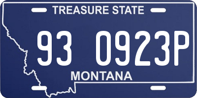 MT license plate 930923P