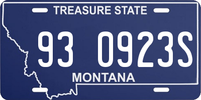 MT license plate 930923S