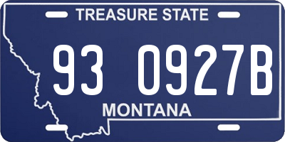 MT license plate 930927B