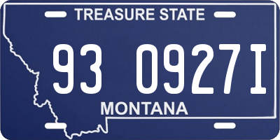 MT license plate 930927I