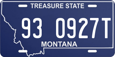 MT license plate 930927T