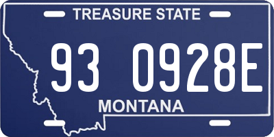 MT license plate 930928E