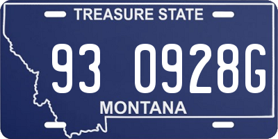 MT license plate 930928G