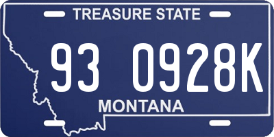 MT license plate 930928K