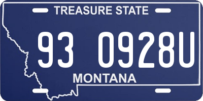 MT license plate 930928U