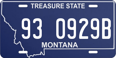 MT license plate 930929B