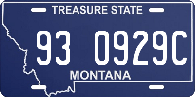MT license plate 930929C