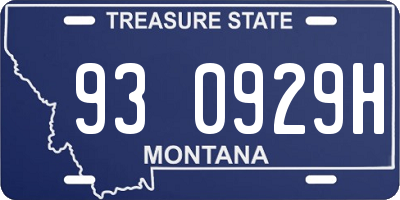 MT license plate 930929H