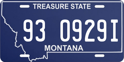 MT license plate 930929I