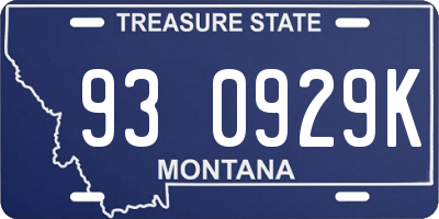 MT license plate 930929K