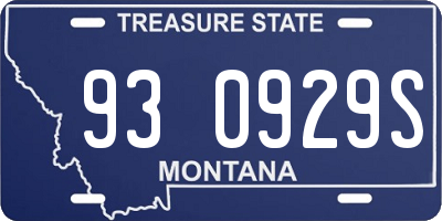 MT license plate 930929S