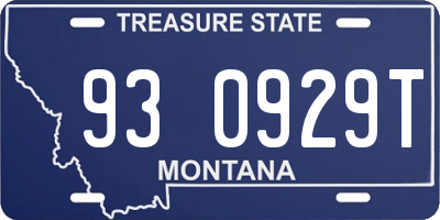 MT license plate 930929T