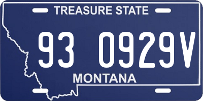 MT license plate 930929V