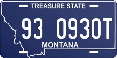 MT license plate 930930T