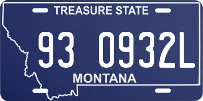 MT license plate 930932L