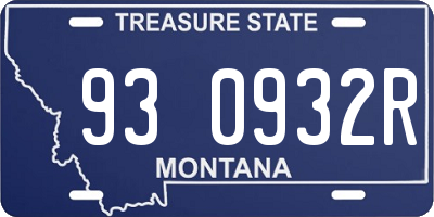 MT license plate 930932R