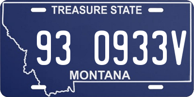 MT license plate 930933V